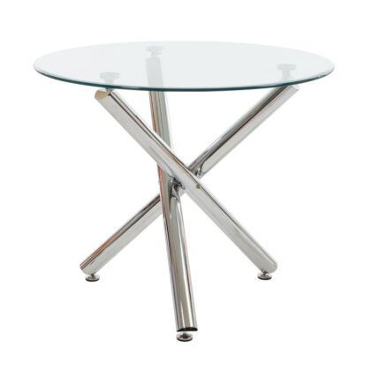 Τραπέζι Kozi Διάφανο 90 x  x 75 Μέταλλο, Γυαλί 100-051