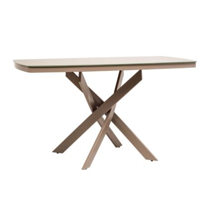 Τραπέζι Orion Μόκα 135 x 80 x 75 Μέταλλο, Γυαλί 100-075