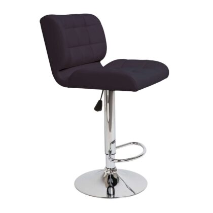 Σκαμπό Onar Μαύρο 45 x 52 x 89-110 Χρώμιο, Τεχνόδερμα PU 200-029