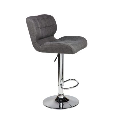 Σκαμπό Onar Fabric Γκρι 45 x 52 x 89-110 Ύφασμα, Χρώμιο 200-030