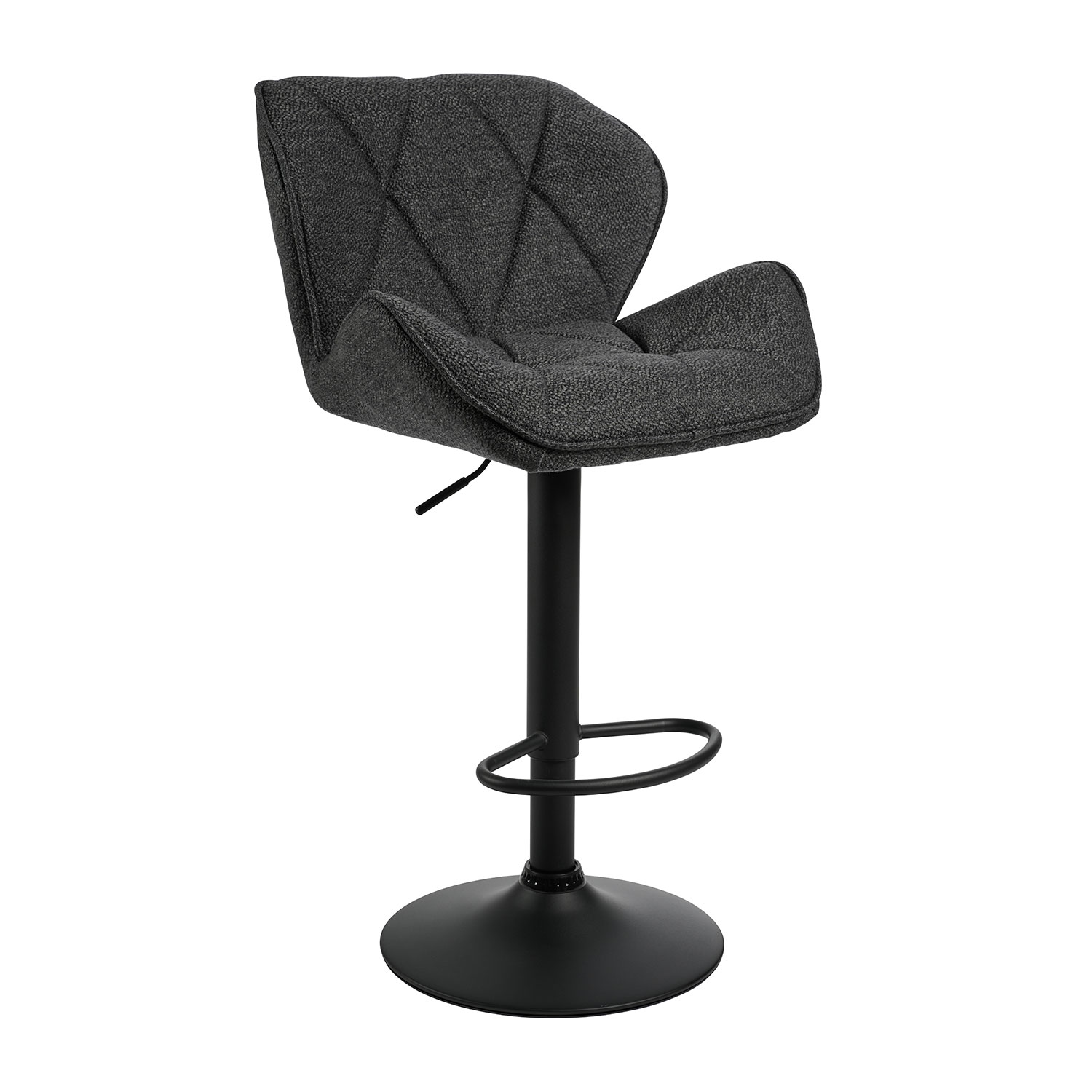 Σκαμπό Comfort Fabric Γκρι 53 x 52 x 91-111 Ύφασμα, Χρώμιο 200-049