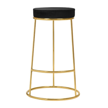 Σκαμπό BO Μαύρο 32.5 x 32.5 x 67.5 Μέταλλο, Ύφασμα 200-050