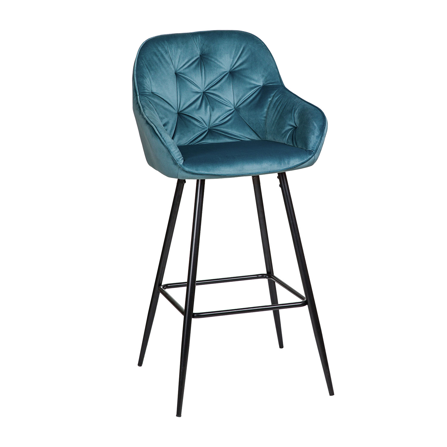 Σκαμπό Dot Πετρόλ 53 x 55 x 107 Βελούδο, Μέταλλο 200-096