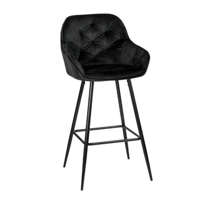 Σκαμπό Dot Μαύρο 53 x 55 x 107 Βελούδο, Μέταλλο 200-098