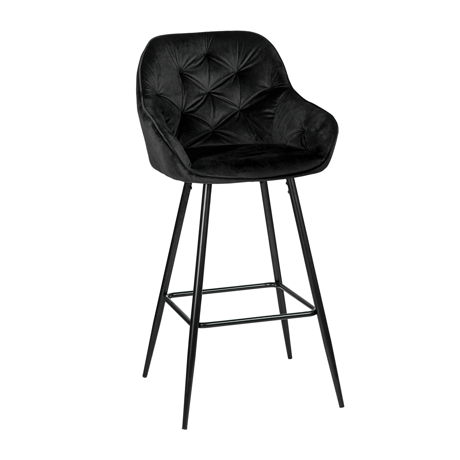 Σκαμπό Dot Μαύρο 53 x 55 x 107 Βελούδο, Μέταλλο 200-098