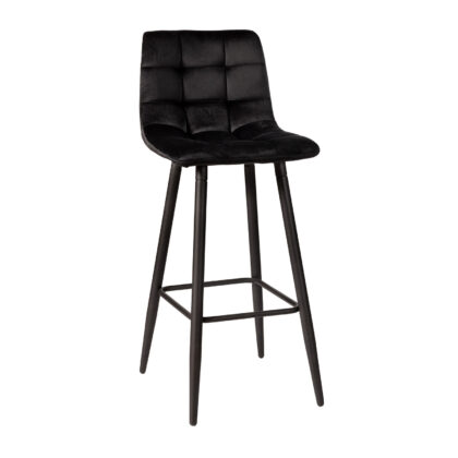 Σκαμπό Esco Μαύρο 43 x 52 x 104 Βελούδο 200-111