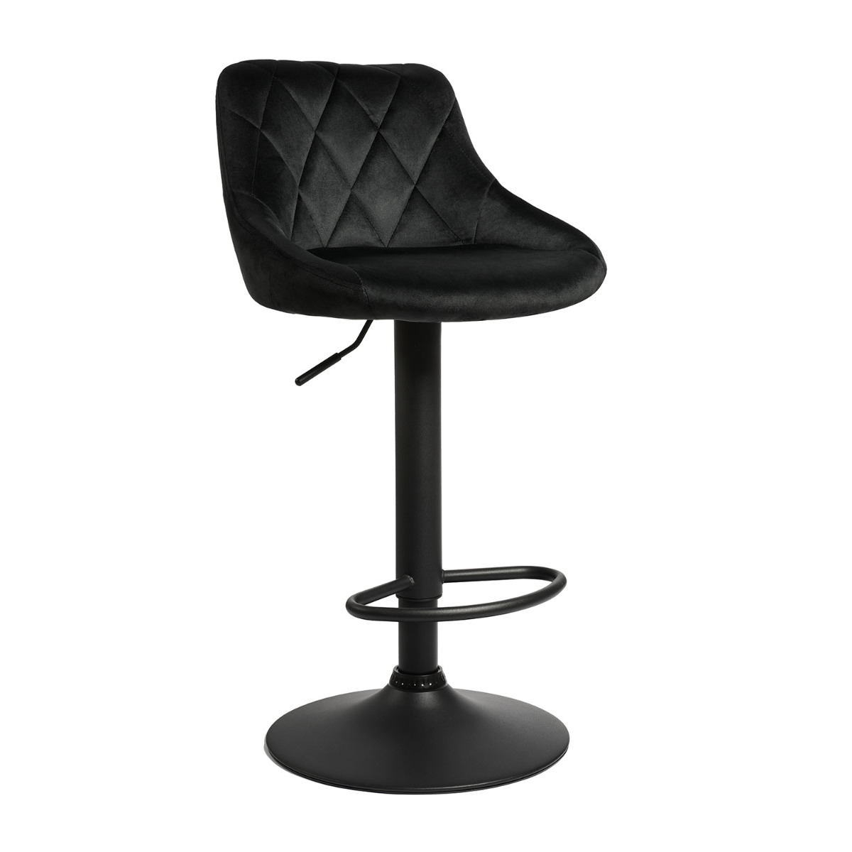 Σκαμπό Apple Μαύρο 47 x 51 x 85-105 Βελούδο, Μέταλλο 200-112