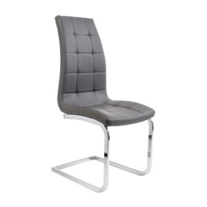 Καρέκλα Semina Γκρι 42 x 43 x 101 Χρώμιο, Τεχνόδερμα PU Γκρι