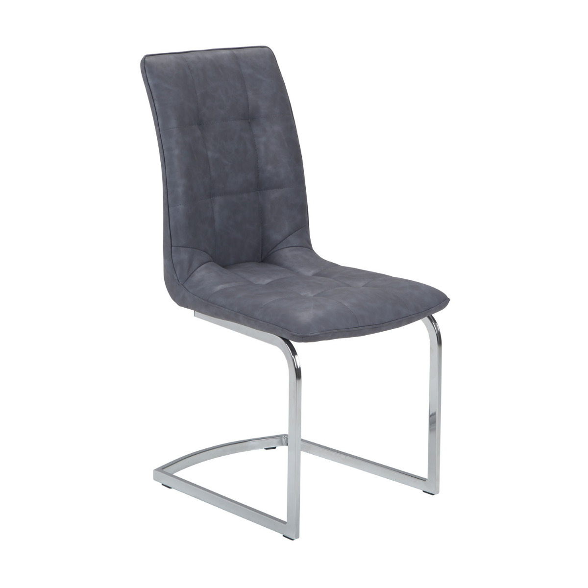 Καρέκλα Katherine Special Γκρι 45 x 59 x 96 Χρώμιο, Τεχνόδερμα PU 300-050