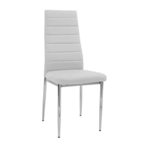 Καρέκλα Patricia Λευκό 40 x 39 x 96 Χρώμιο, Τεχνόδερμα PU Λευκό
