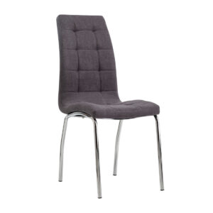 Καρέκλα Amelia Fabric Γκρι 42 x 43 x 95 Ύφασμα, Χρώμιο Γκρι