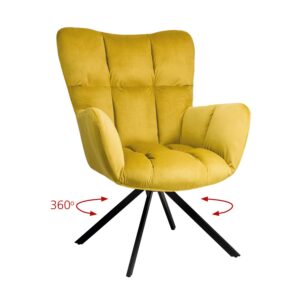 Πολυθρόνα Hilda Λάιμ 62 x 72 x 88 Βελούδο, Μέταλλο Λάιμ