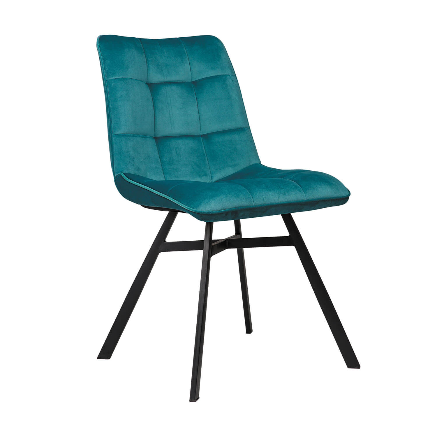 Καρέκλα Simona Πετρόλ 46 x 61 x 88 Βελούδο, Μέταλλο 300-238