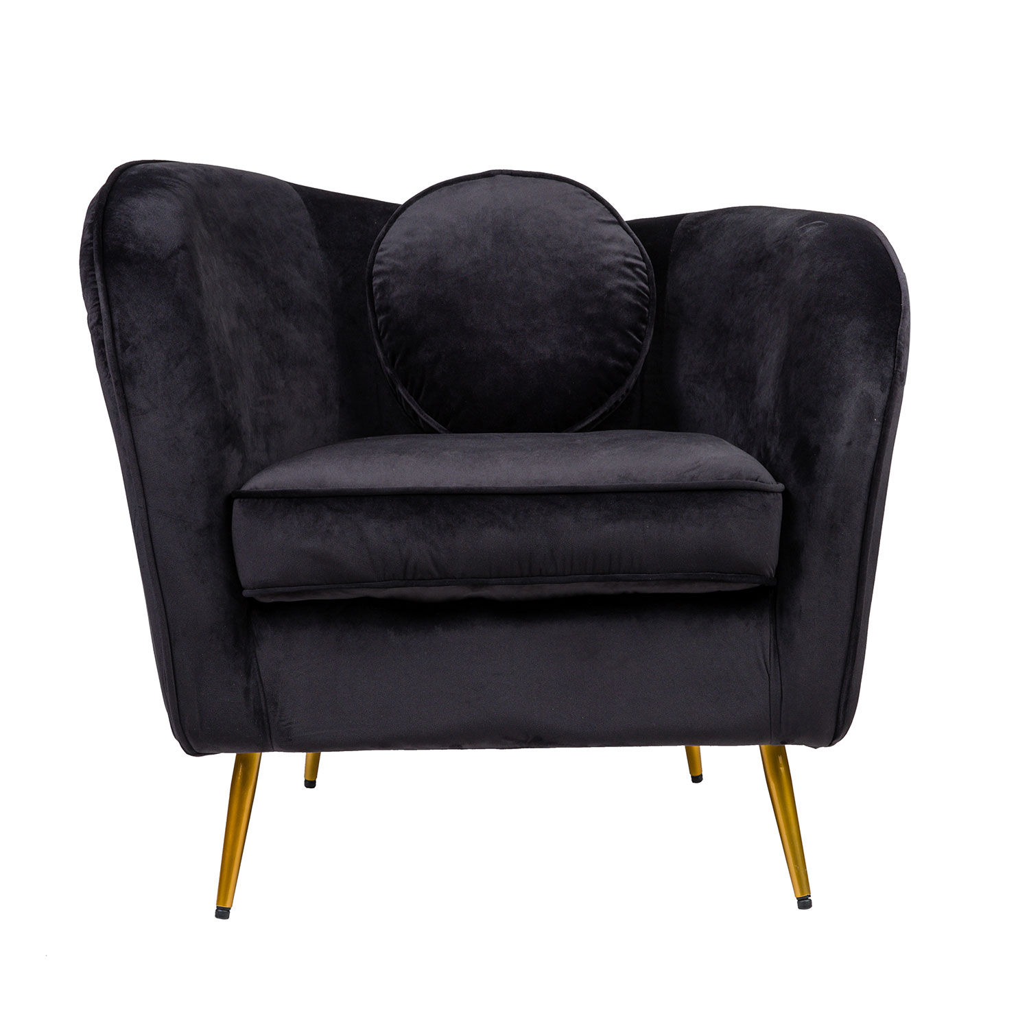 Πολυθρόνα Artie Μαύρο 90 x 68 x 80 Βελούδο, Μέταλλο 300-265