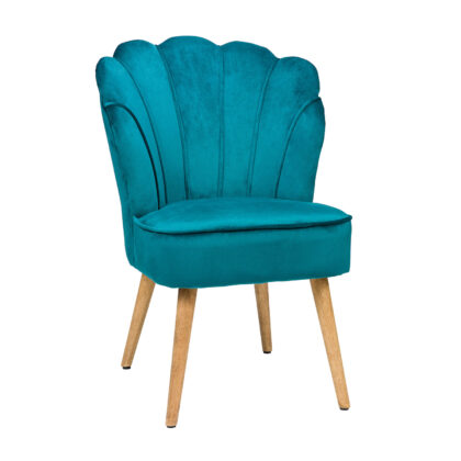 Πολυθρόνα Queen Πετρόλ 58 x 55 x 82 Βελούδο, Ξύλο 300-280