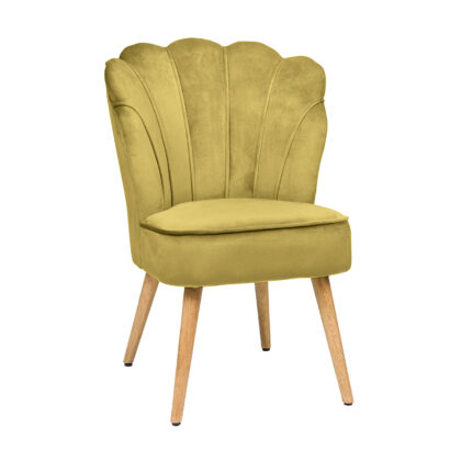 Πολυθρόνα Queen Λάιμ 58 x 55 x 82 Βελούδο, Ξύλο 300-283