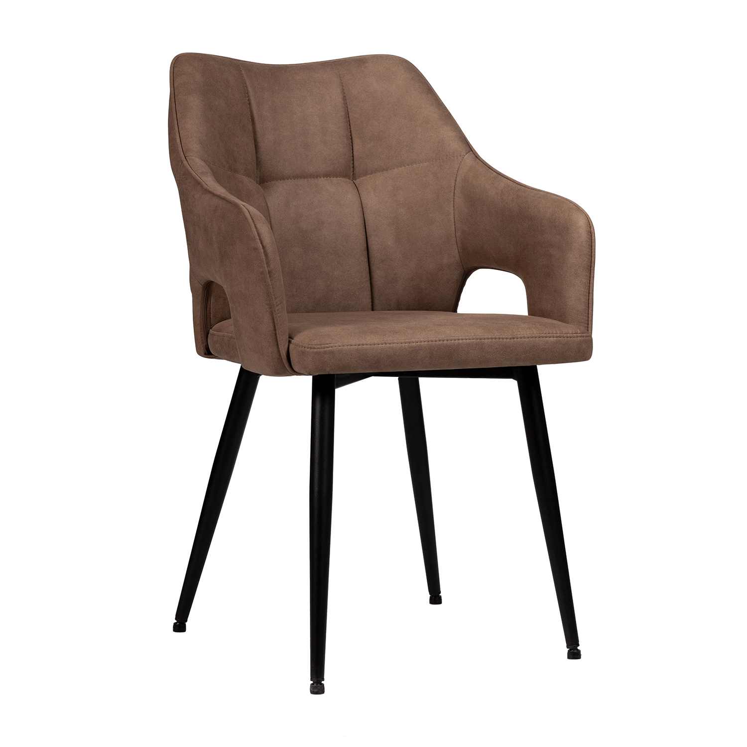 Πολυθρόνα Valeria Special Moka 55 x 60 x 86.5 Μέταλλο, Ύφασμα 300-303