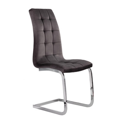 Καρέκλα Semina Velvet Γκρι 42 x 43 x 101 Ύφασμα, Χρώμιο 300-309