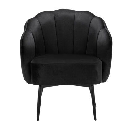 Πολυθρόνα Vela Μαύρο 67 x 60 x 78 Βελούδο, Μέταλλο 300-323