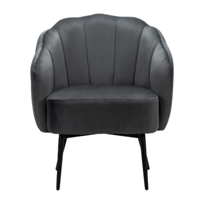 Πολυθρόνα Vela Γκρι 67 x 60 x 78 Βελούδο, Μέταλλο 300-324