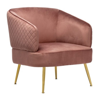 Πολυθρόνα Claire Σάπιο Μήλο 67 x 75 x 55 Βελούδο, Μέταλλο 300-328