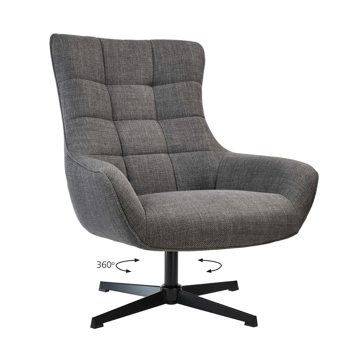 Πολυθρόνα Twin Γκρι 83 x 89 x 99 Μέταλλο, Ύφασμα 300-354