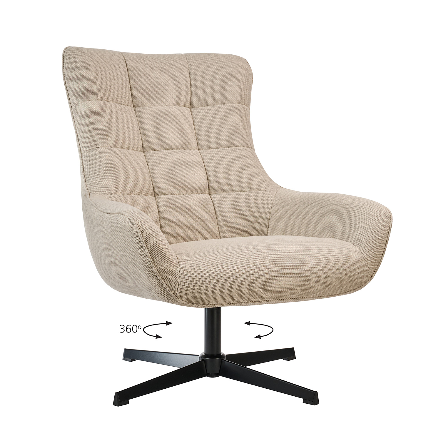 Πολυθρόνα Twin Μπεζ 83 x 89 x 99 Μέταλλο, Ύφασμα 300-355