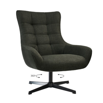 Πολυθρόνα Twin Σκούρο Κυπαρισσί  83 x 89 x 99 Μέταλλο, Ύφασμα 300-356