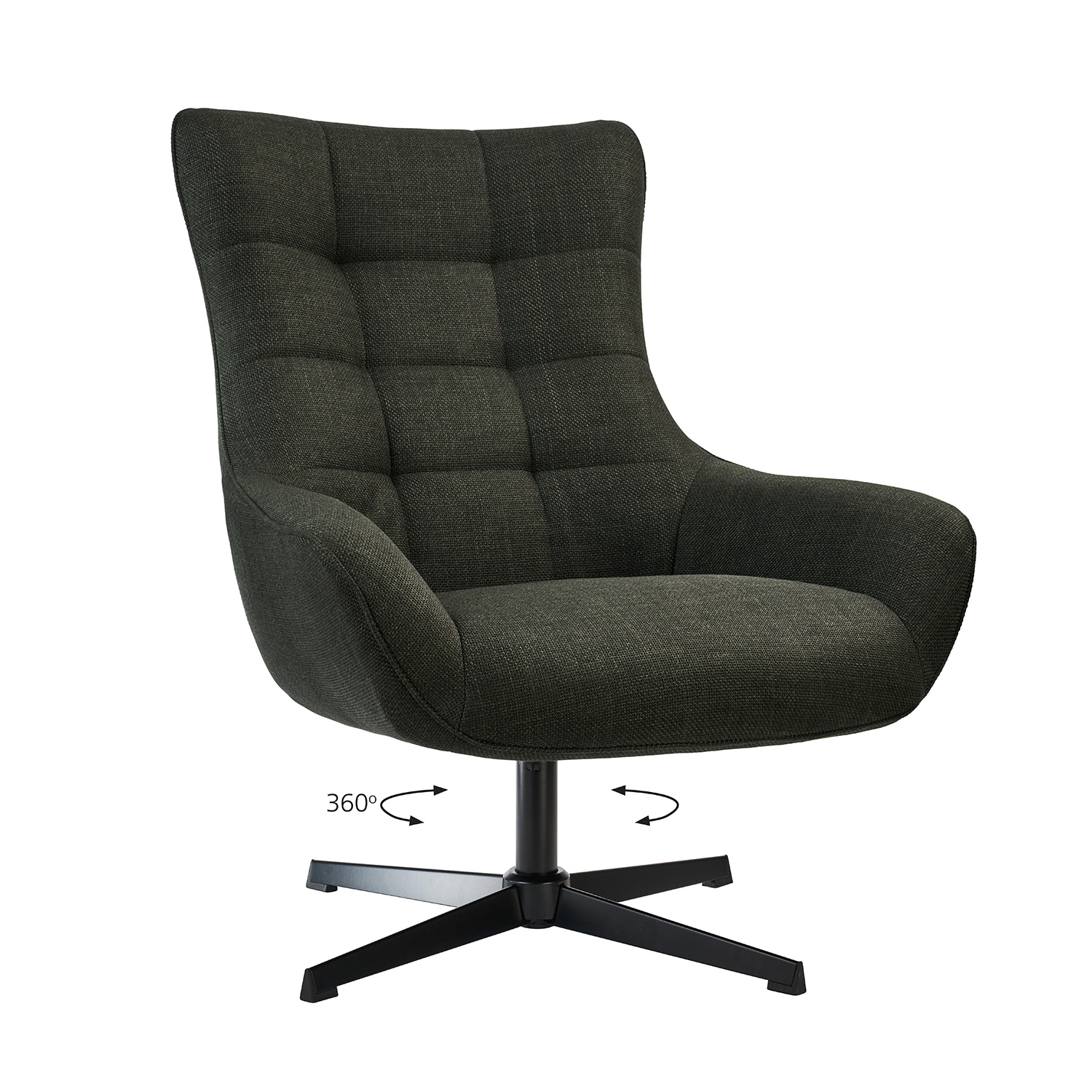 Πολυθρόνα Twin Σκούρο Κυπαρισσί 83 x 89 x 99 Μέταλλο, Ύφασμα 300-356