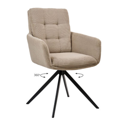 Πολυθρόνα Soren Μόκα 58 x 64 x 89 Μέταλλο, Ύφασμα 300-377