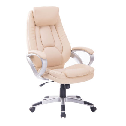 Καρέκλα Γραφείου Amanda Mπεζ 76 x 72 x 113-123 Τεχνόδερμα PU, Πολυκαρβονικό 500-004