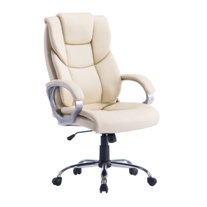 Καρέκλα Γραφείου Lili Μπεζ 65 x 73 x 109-119 Χρώμιο, Τεχνόδερμα PU 500-014