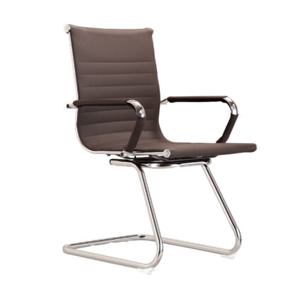 Καρέκλα Γραφείου Sienna Καφέ 55 x 60 x 90 Χρώμιο, Τεχνόδερμα PU 500-081