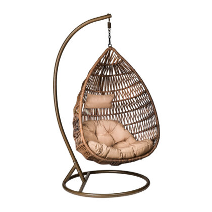 Κούνια-Φωλιά Naira Dark Brown Φ105 x x 200 Wicker, Μέταλλο 900-025