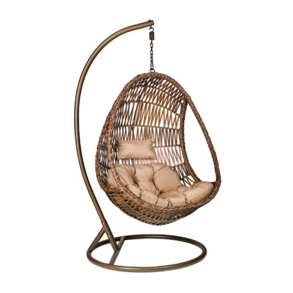 Κούνια-Φωλιά Aurora Dark Brown Φ105 x x 200 Wicker, Μέταλλο 900-029