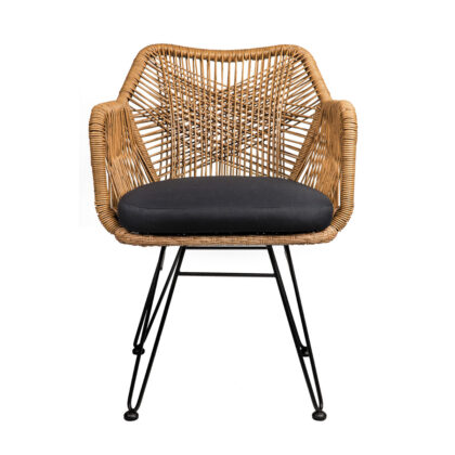 Πολυθρόνα Manhattan Natural 59 x 62 x 85 Wicker, Μέταλλο 900-225