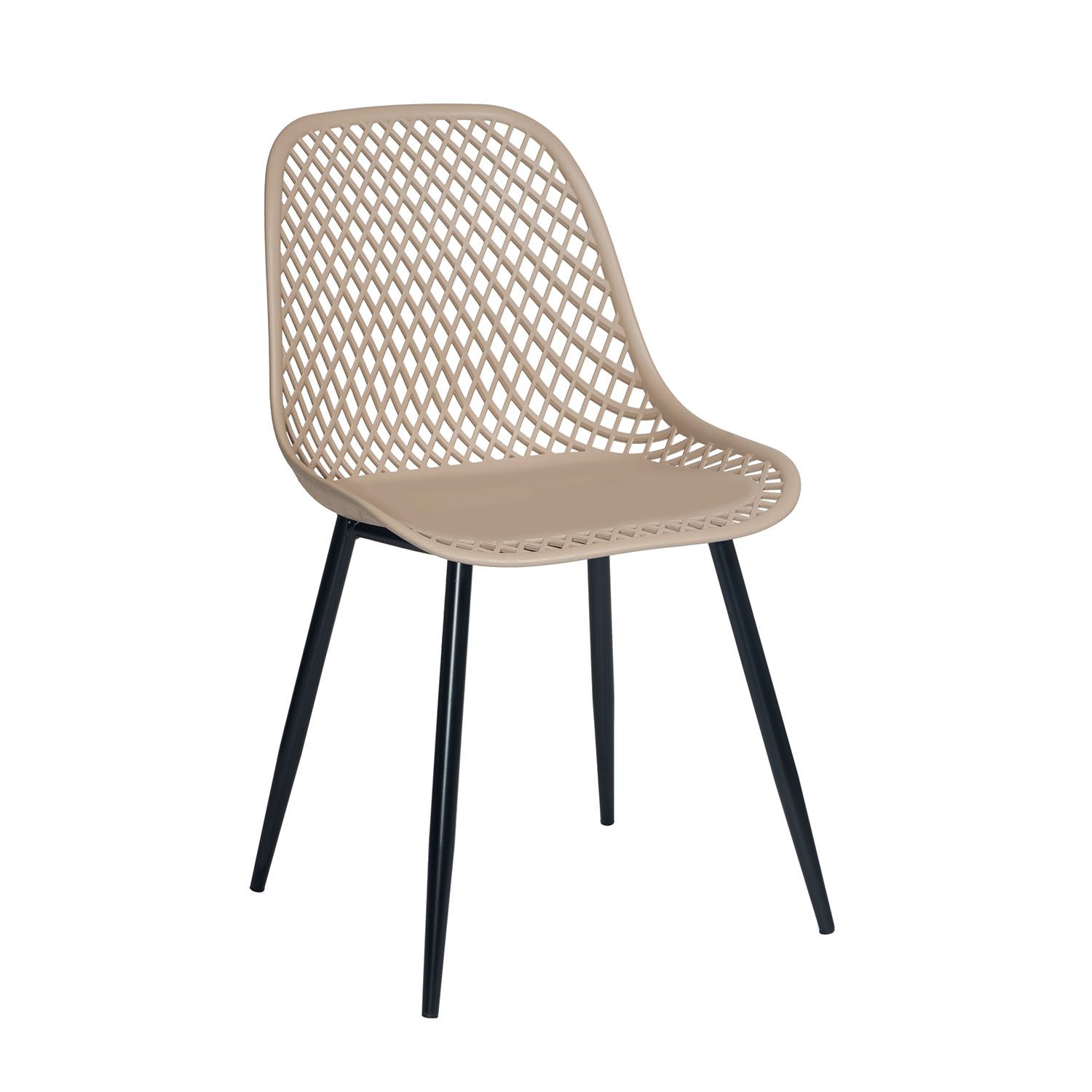 Καρέκλα Lida Μόκα 47 x 54 x 84 Μέταλλο, Πολυπροπυλένιο (PP) 900-231