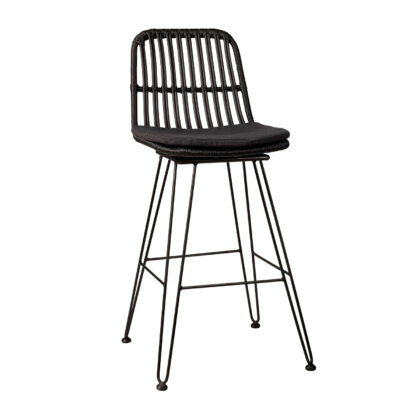 Σκαμπό Cocoon Black 46 x 54 x 107 Wicker 900-241