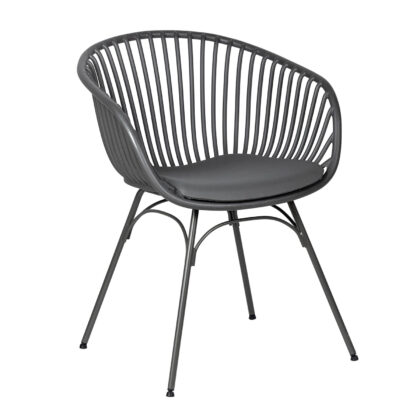 Πολυθρόνα Quasar  Γκρι 59.50 x 55 x 78 Μέταλλο, Πολυπροπυλένιο (PP) 900-245