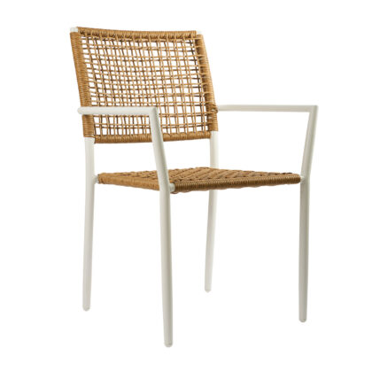 Πολυθρόνα Sati Φυσικό με λευκό σκελετό 57 x 60 x 88 Wicker 900-257