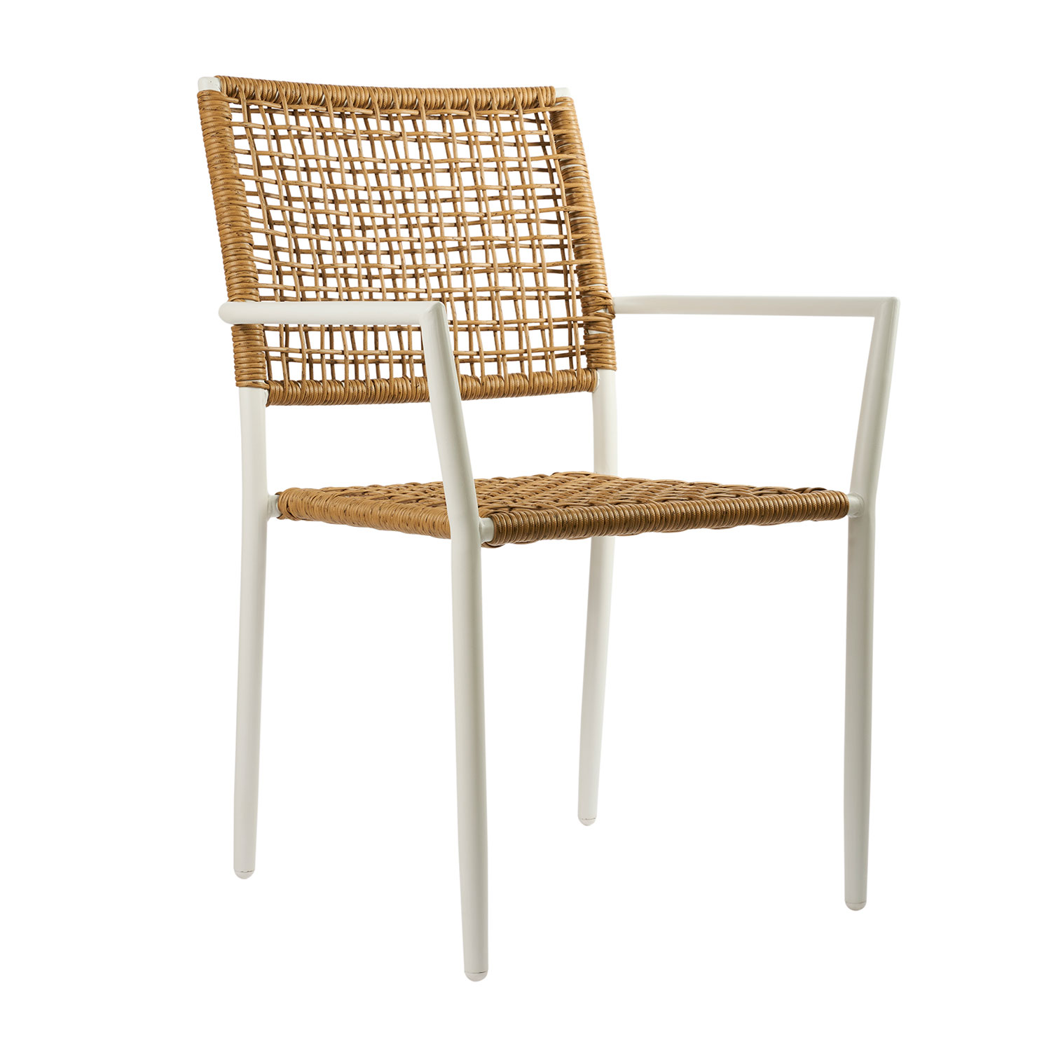 Πολυθρόνα Sati Φυσικό με λευκό σκελετό 57 x 60 x 88 Wicker 900-257