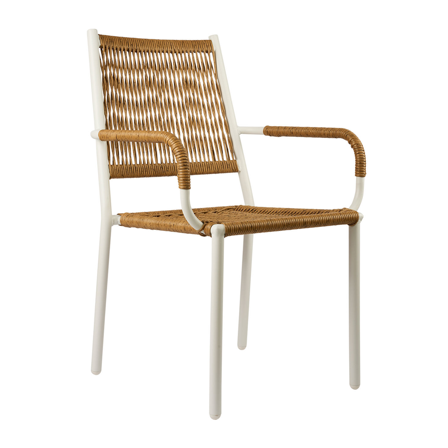 Πολυθρόνα Zucca Φυσικό με λευκό σκελετό 58 x 63 x 90 Wicker 900-260