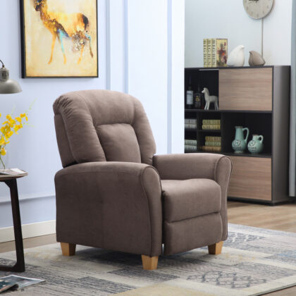 LOUNGE ΠΟΛΥΘΡΟΝΑ RELAX PUSH BACK BT51 ΥΦΑΣΜΑ ΚΑΦΕΓΚΡΙ