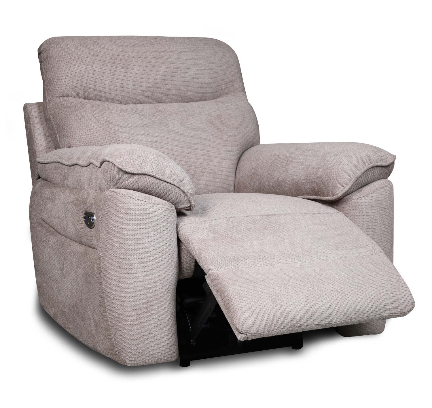 Boston πολυθρόνα Relax με ηλεκτρική ανάκλιση 101x100x102εκ. Μπεζ Σκούρο ύφασμα