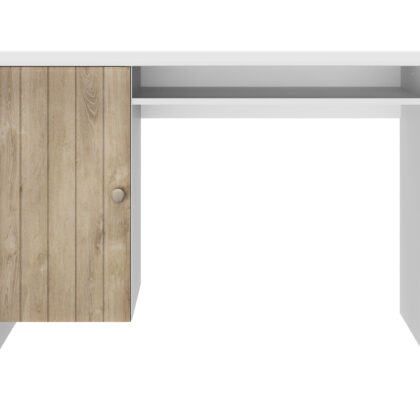 Charlie γραφείο 120x50x75εκ. Blond Oak / Λευκό