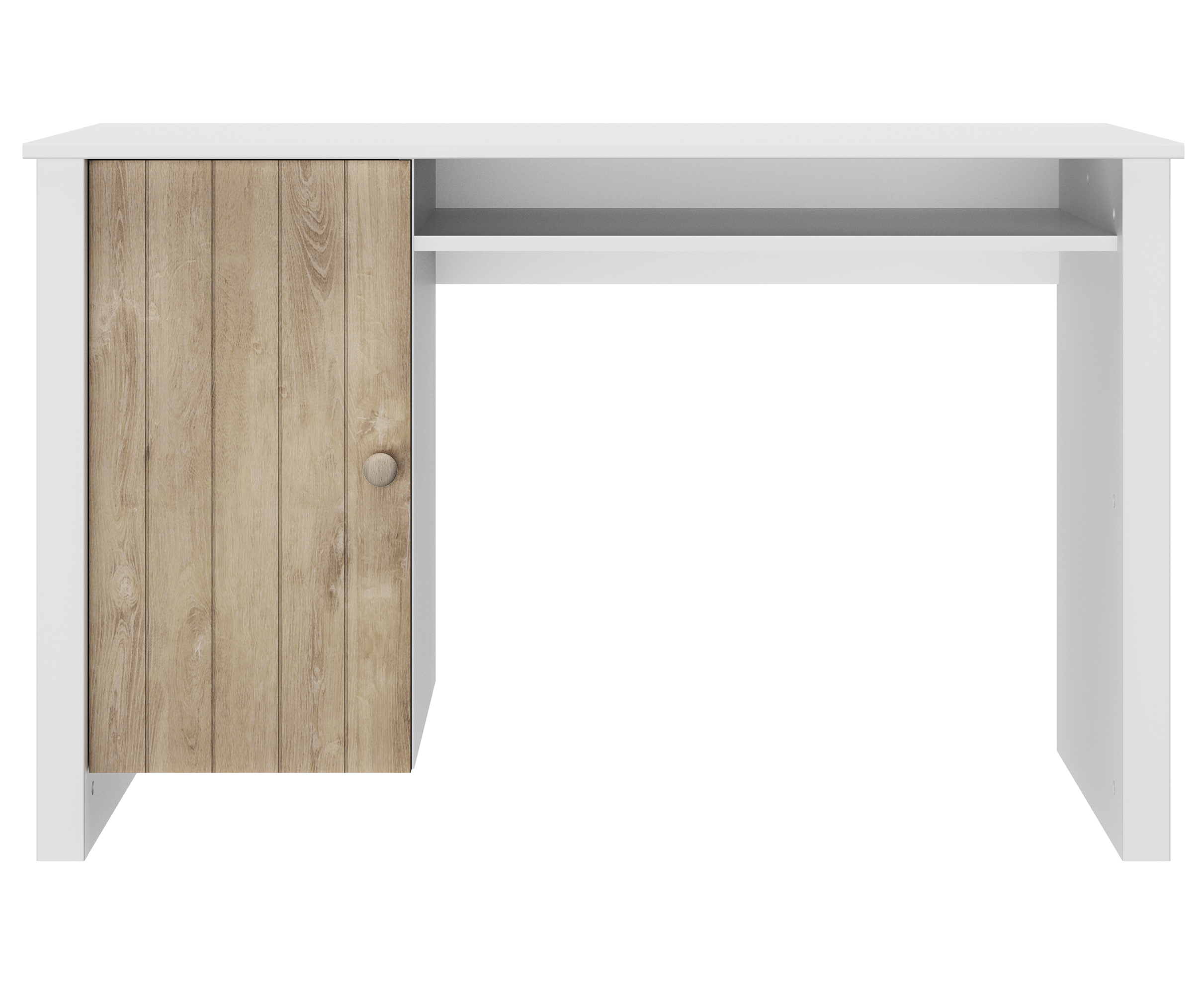 Charlie γραφείο 120x50x75εκ. Blond Oak / Λευκό