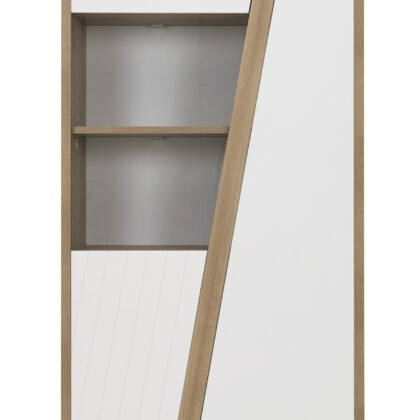 Epura βιτρίνα με 2 πόρτες 109x45x191εκ. Silva Oak / Λευκό
