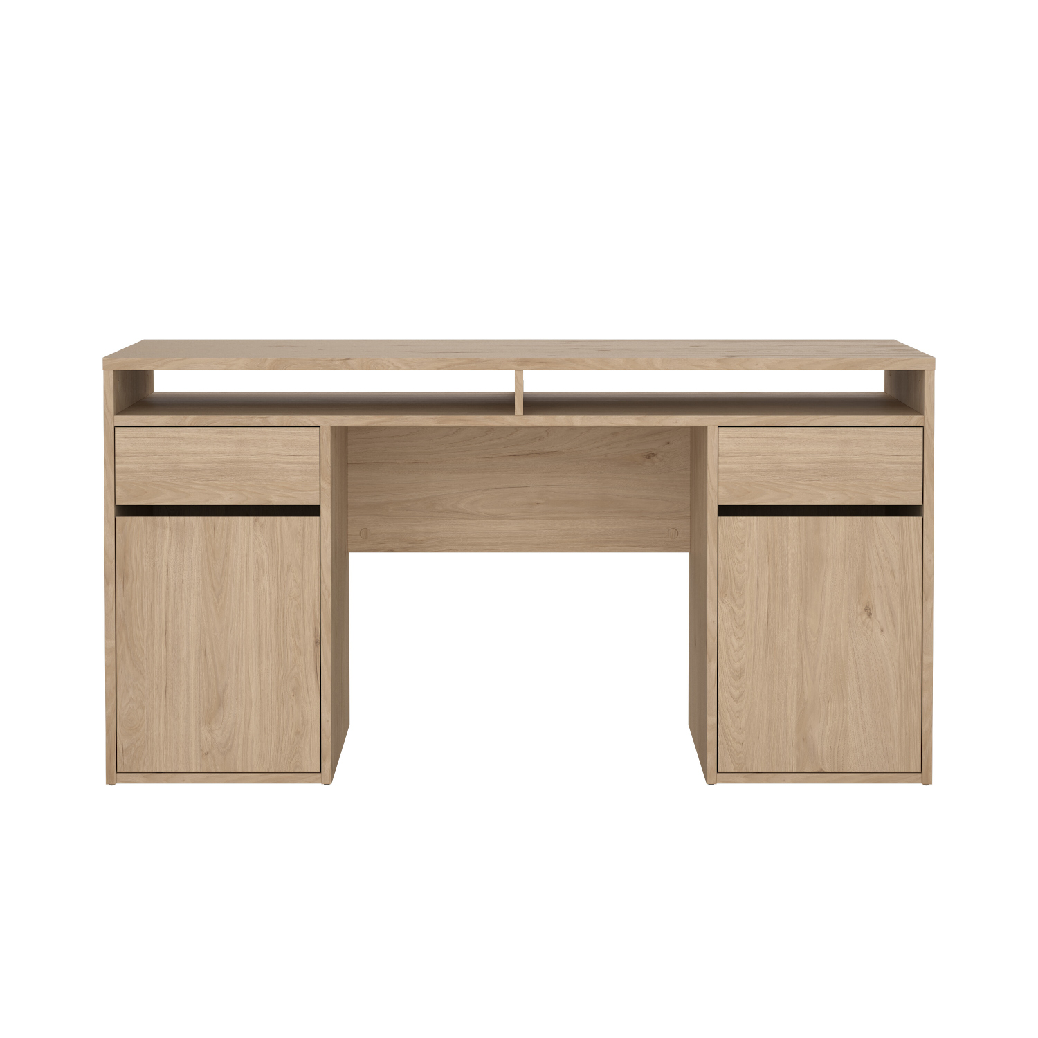 Function Plus γραφείο με 2 ντουλάπια και 2 συρτάρια 149x48x77,4εκ. Jackson Hickory