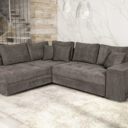 Karina Γωνιακός καναπές κρεβάτι με αποθηκευτικό χώρο & 2 σκαμπό 278x218εκ. Elephant Αριστερή Γωνία