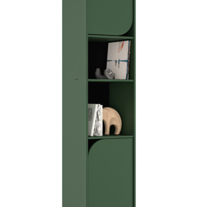 Ritmo βιβλιοθήκη με 2 πόρτες 45x40x200εκ. Πράσινο